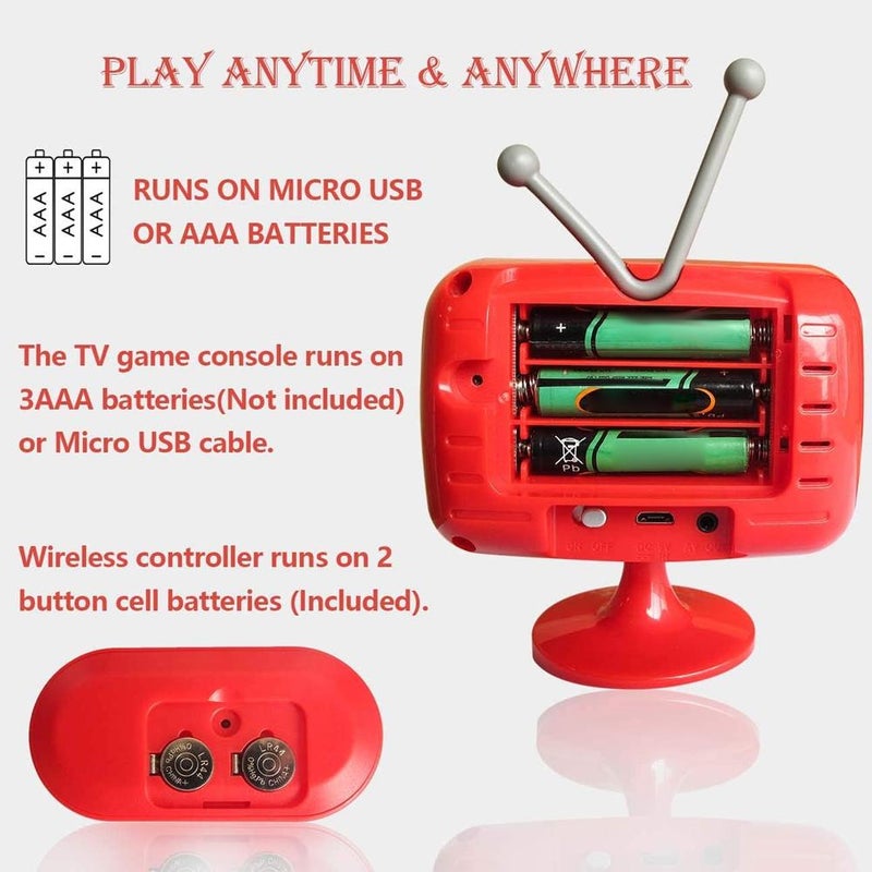 Retro Game Console with 300 Built-in Retro Video Games, Mini TV Games Console with Wireless Controllers, Old School Vintage Video Game System for Kids and Adults - Image 3